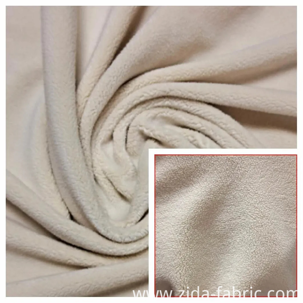 Polyurethane Fibre Micro Polar Fleece with Dyed Fabric One Side Brush One Side Anti-Pilling